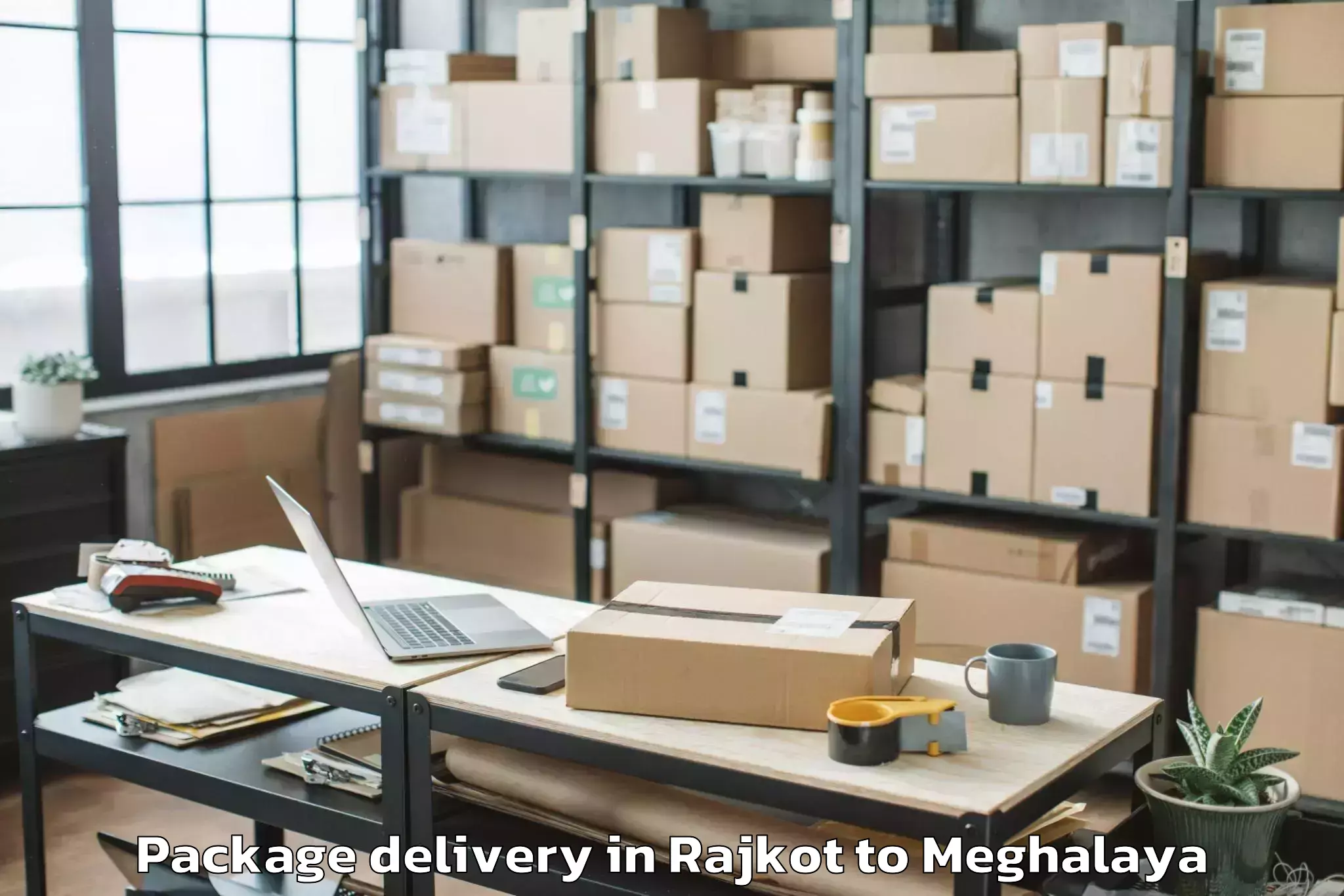 Trusted Rajkot to Mawsynram Package Delivery